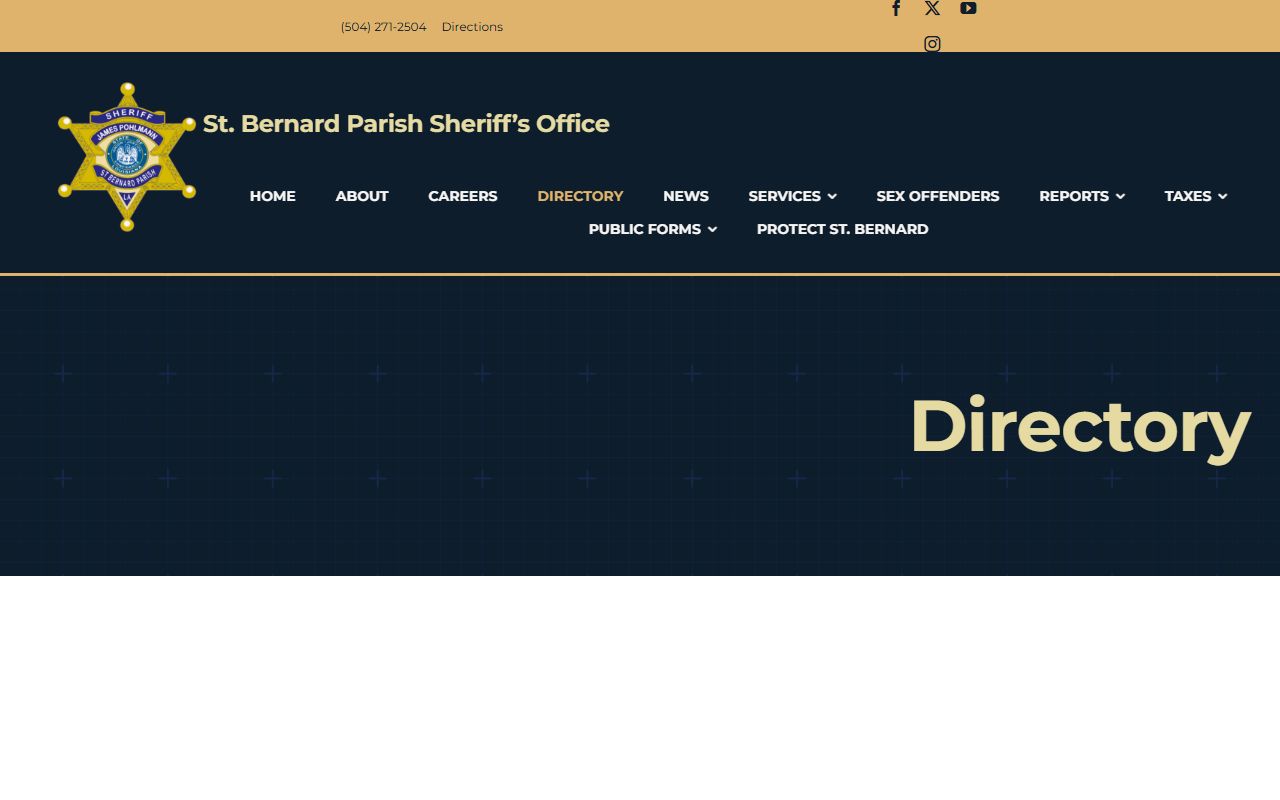 St. Bernard Parish Prison corrections directory and inmate records contacts