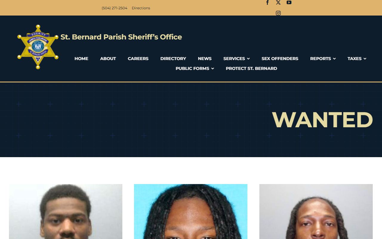 St. Bernard Parish jail mugshots sheriff wanted archive